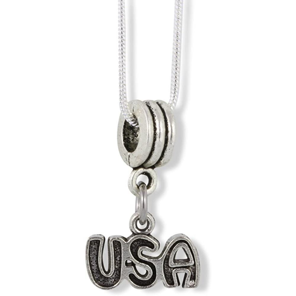 USA (just Letters) Charm Snake Chain Necklace